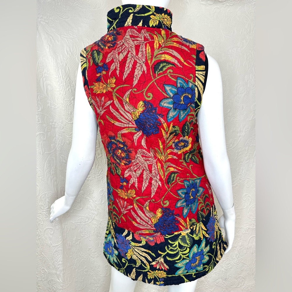 Ke Ke Quilted Linen Long Colorful Vest - Picture 4 of 16